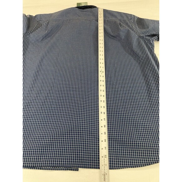 LL Bean Shirt Men’s XXL Reg Blue Check Wrinkle Free Button Down 1 Pocket Casual - Picture 8 of 8